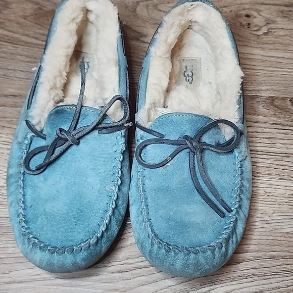 Ugg Dakota Atlantic Slippers Australia Womens Loafer  Aqua Teal Moccasin - Picture 3 of 16